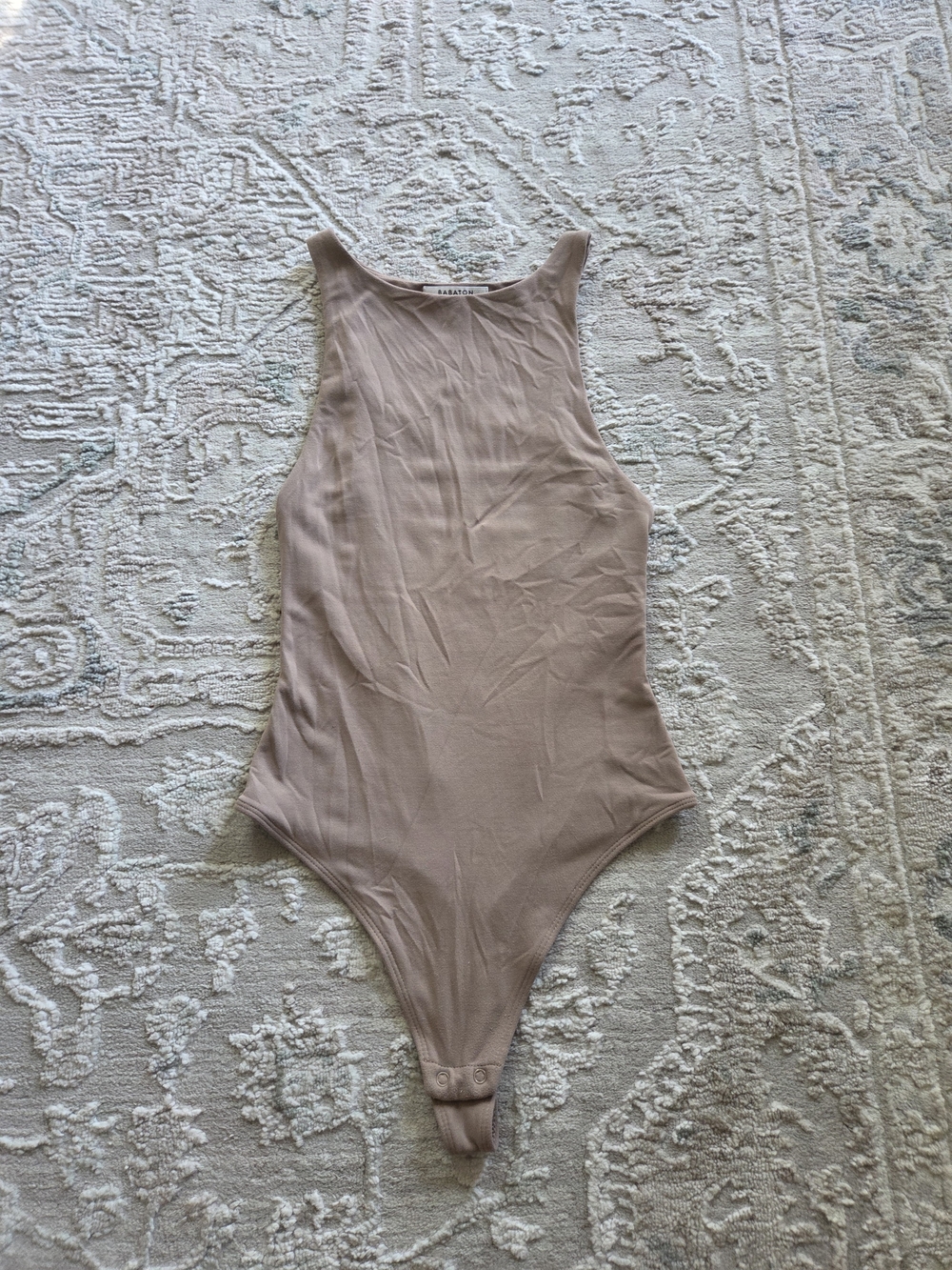 Aritzia Women's Sleeveless Bodysuit in Taupe